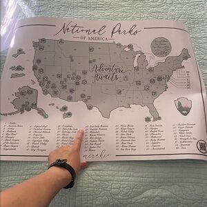 National Parks Scratch Off Map